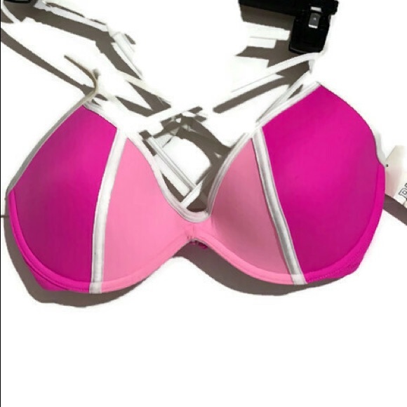 VS “ PINK’ Strappy Front T-Back Cage Bikini Top - Picture 2 of 11